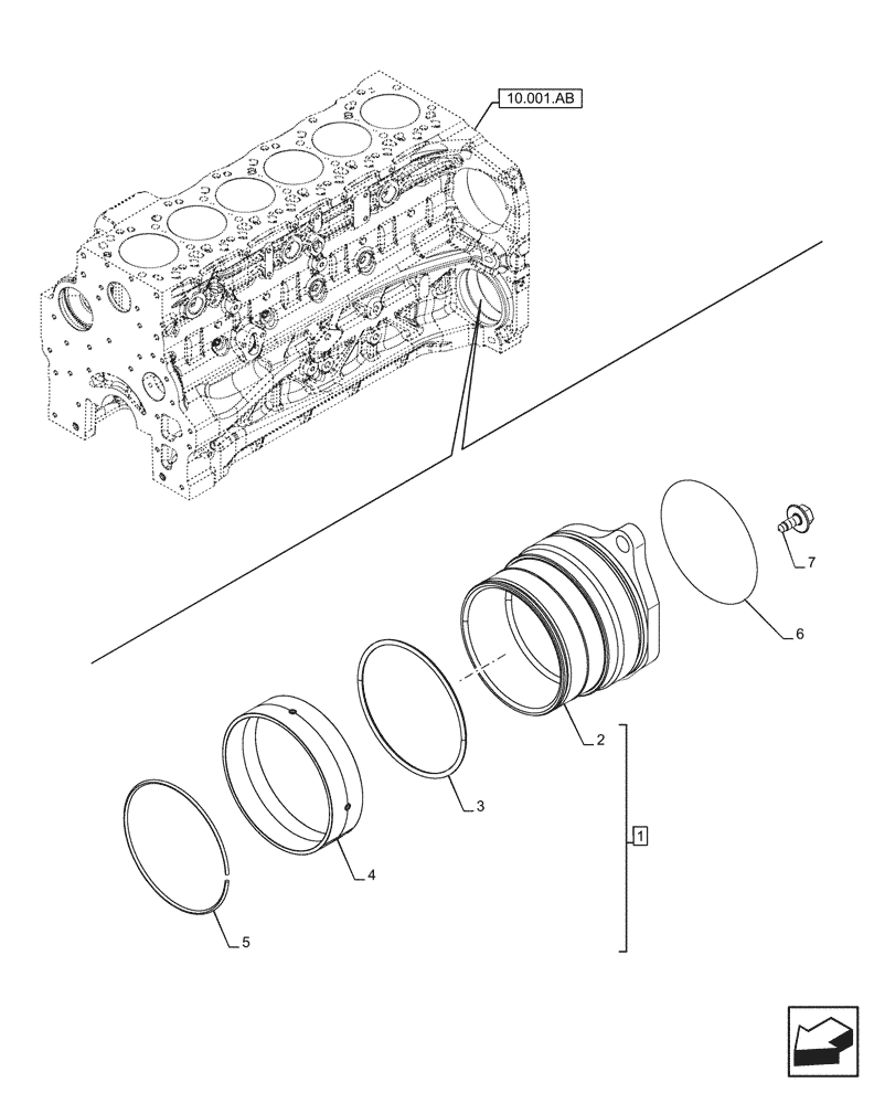 Схема запчастей Case F4DFE613N B006 - (10.114.AH) - ACCESSORY DRIVE (10) - ENGINE