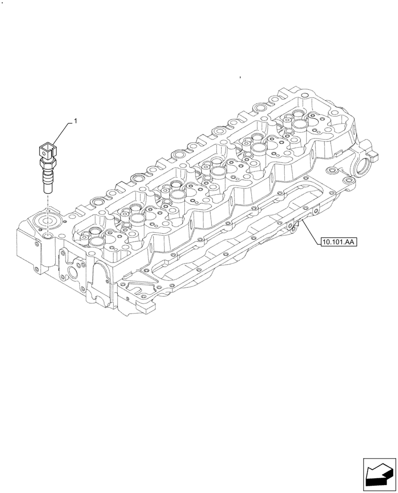 Схема запчастей Case F4DFE613M B003 - (55.012.AA) - COOLING SYSTEM LINE, SENSOR (55) - ELECTRICAL SYSTEMS