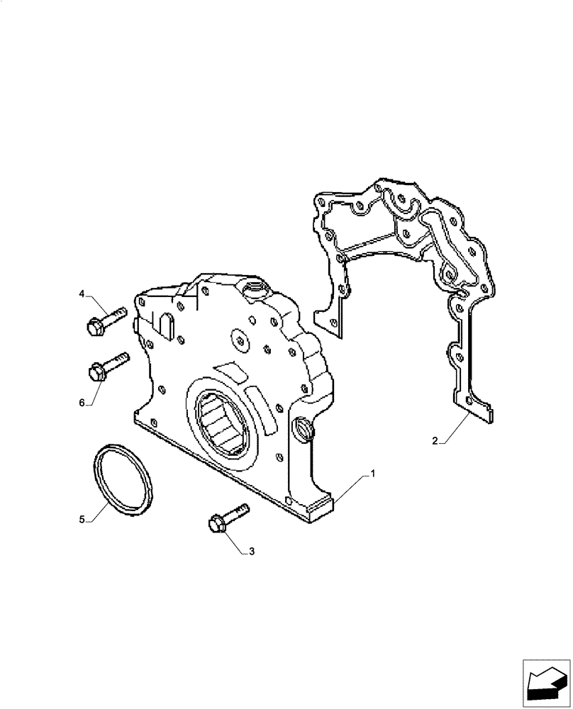 Схема запчастей Case F4DFE613M B003 - (10.304.AC) - ENGINE OIL PUMP (10) - ENGINE