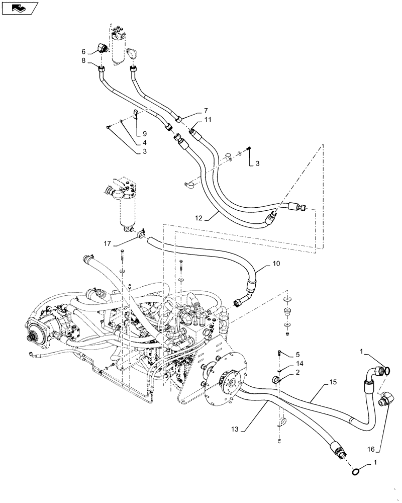 Схема запчастей Case 1150M WT/LGP - (29.218.AO[04]) - HYDROSTATIC PUMP (29) - HYDROSTATIC DRIVE