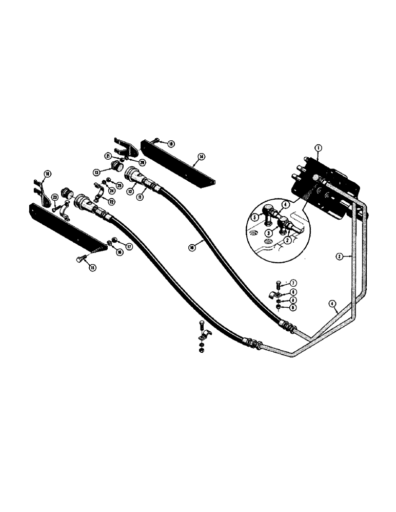 Схема запчастей Case 420B - (116[1]) - PULL BEHIND HYDRAULICS (WITH DRAWBAR TRACTOR, THREE POINT HITCH OR MECHANICAL DOZER) (07) - HYDRAULIC SYSTEM