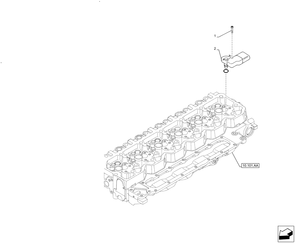 Схема запчастей Case F4DFE613M B003 - (55.014.AD) - ENGINE, SENSOR (55) - ELECTRICAL SYSTEMS