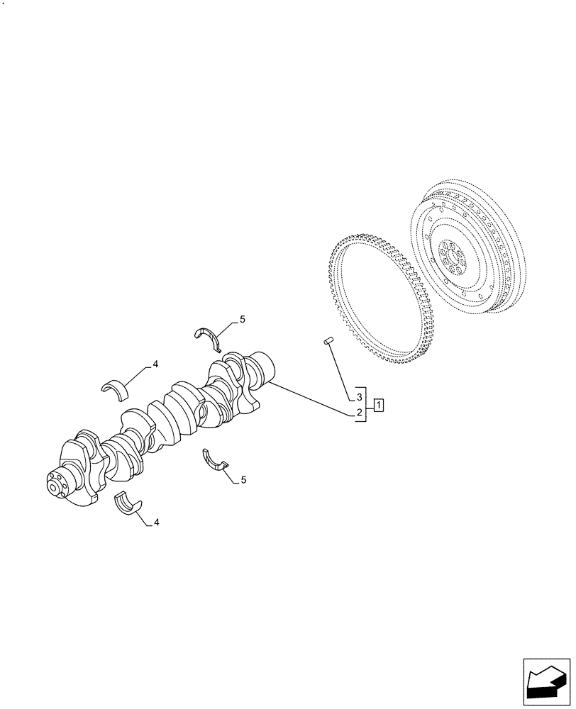 Схема запчастей Case F4DFE613K B008 - (10.103.AA) - CRANKSHAFT (10) - ENGINE