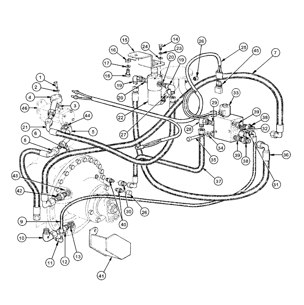 Схема запчастей Case 865 DHP - (8-072) - DIFFERENTIAL LOCK - CIRCUIT (08) - HYDRAULICS