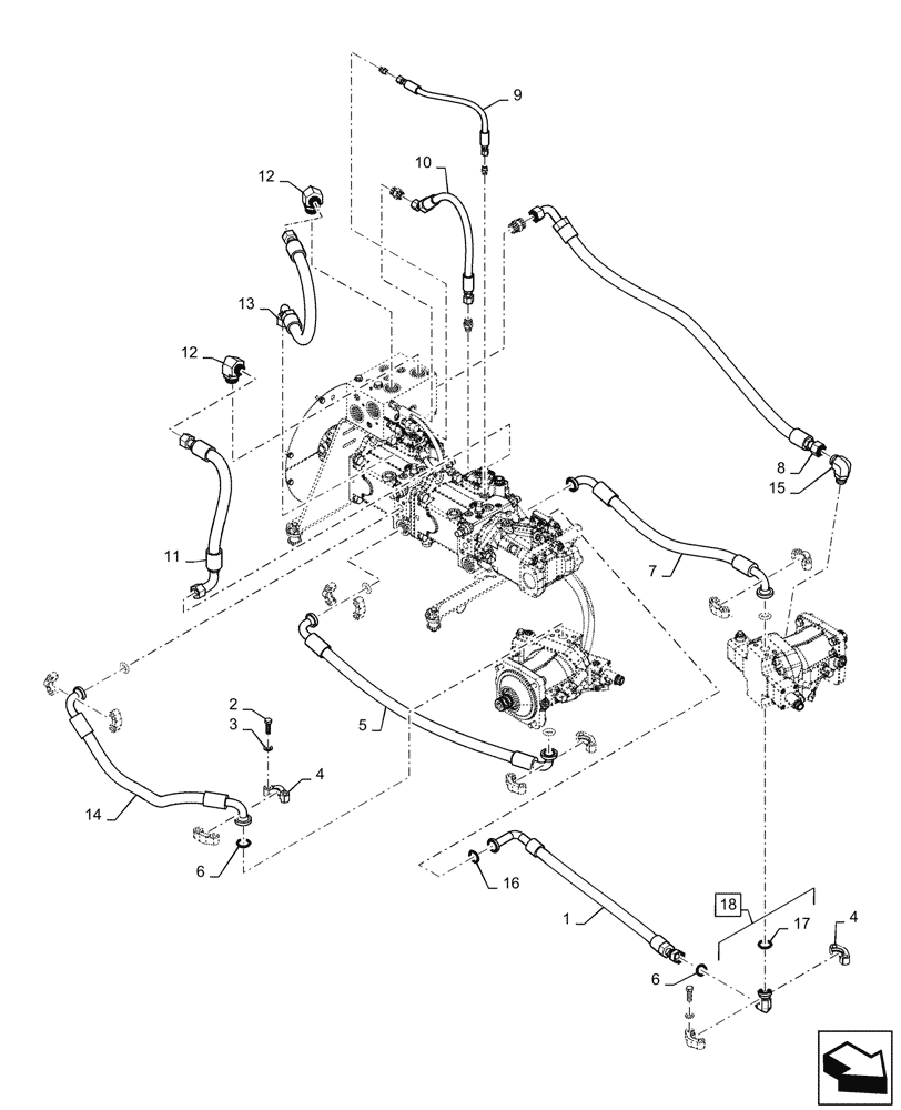 Схема запчастей Case 1150M LT - (29.218.AO[03]) - HYDROSTATIC PUMP (29) - HYDROSTATIC DRIVE