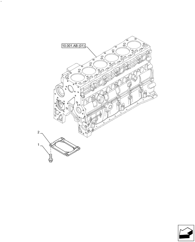 Схема запчастей Case F4HFE613K B002 - (10.001.AB[02]) - CRANKCASE (10) - ENGINE