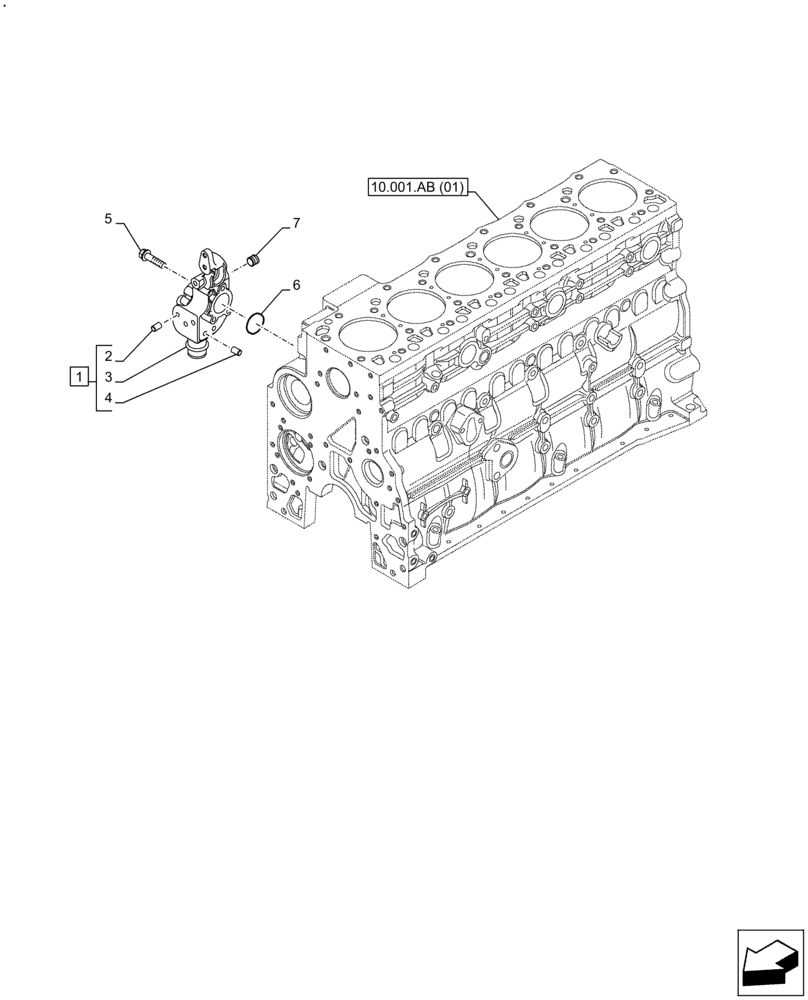 Схема запчастей Case F4HFE613B B006 - (10.400.AE) - COOLING SYSTEM LINE (10) - ENGINE