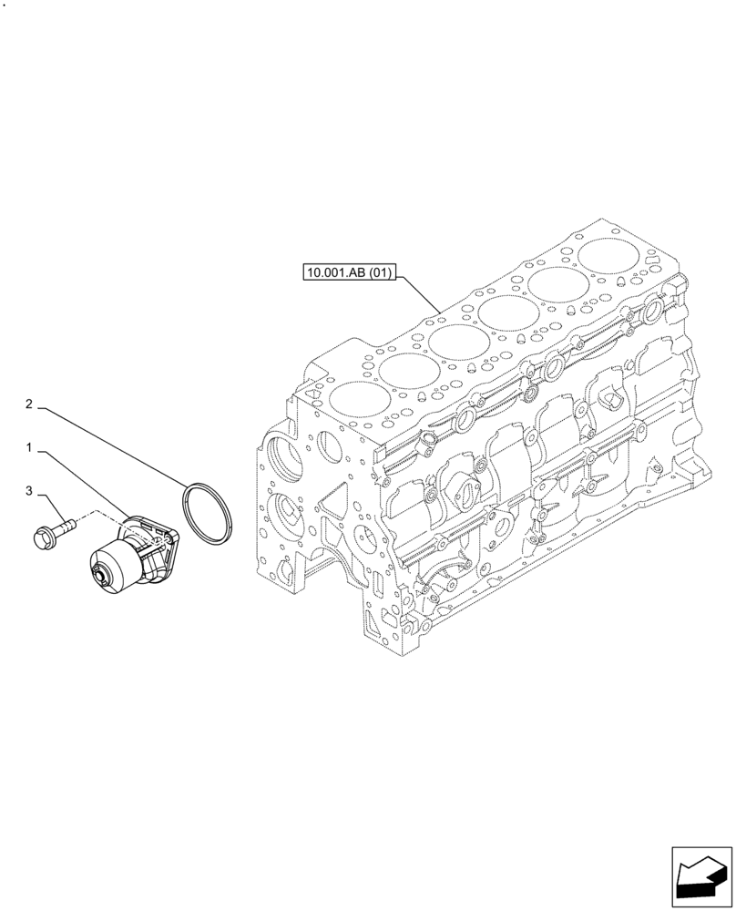 Схема запчастей Case F4HFE613H B003 - (10.400.BB) - WATER PUMP (10) - ENGINE