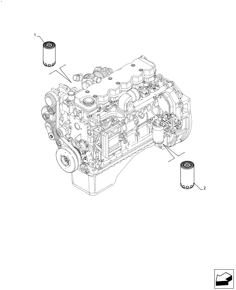 Схема запчастей Case F4HFE613B B006 - (05.100.03) - FILTERS & CAPACITIES (05) - SERVICE & MAINTENANCE