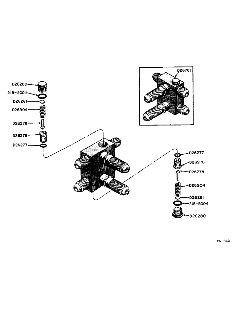 Схема запчастей Case 21 - (65) - D26761 CROSS-OVER RELIEF VALVE 