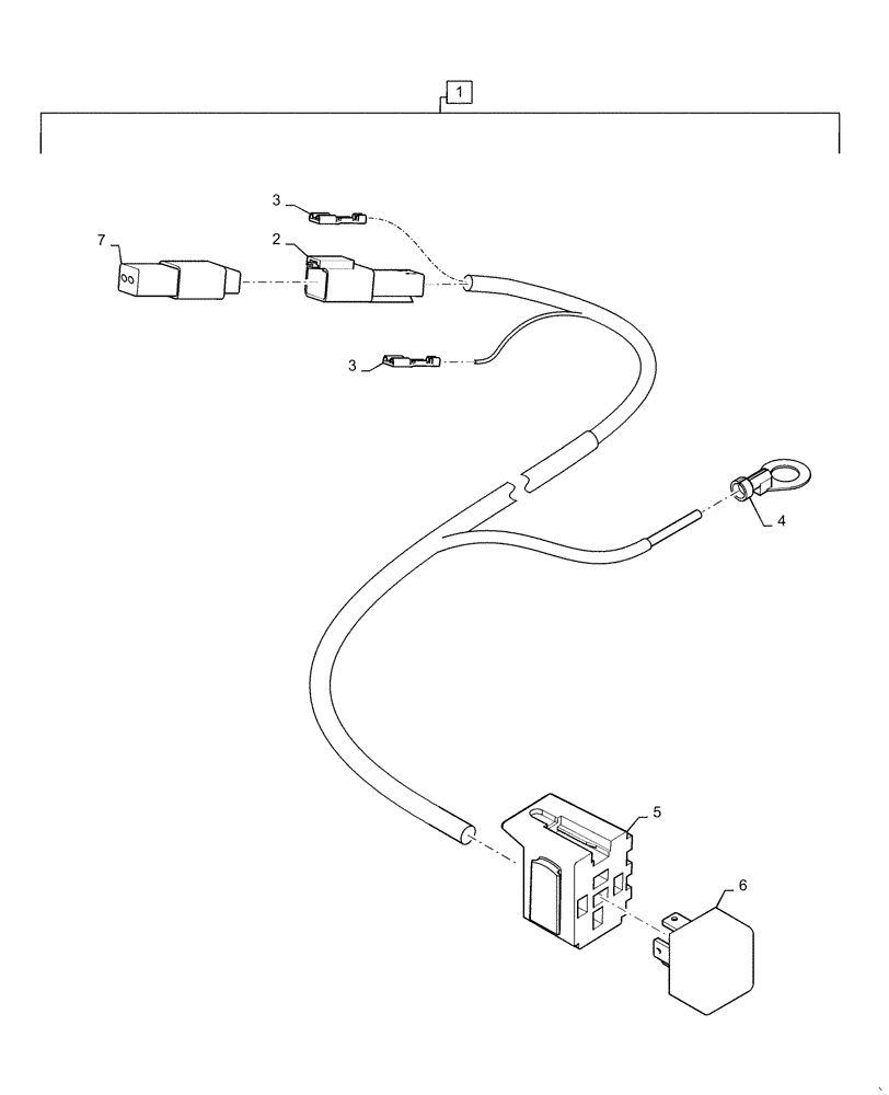 Схема запчастей Case 821F - (55.511.AA) - WORK LIGHT WIRE HARNESS (55) - ELECTRICAL SYSTEMS