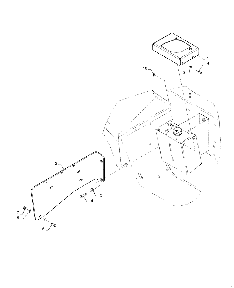 Схема запчастей Case 921F - (90.116.BA[02]) - RIGHT SIDE FENDER SUPPORT BRACKET STANDARD (90) - PLATFORM, CAB, BODYWORK AND DECALS