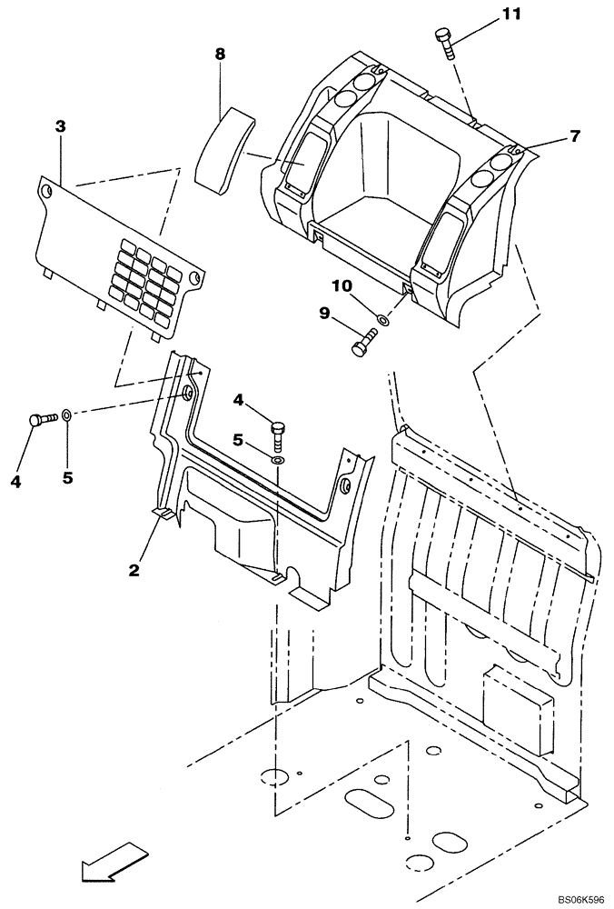 Схема запчастей Case CX350B - (09-32) - REAR STAND (09) - CHASSIS