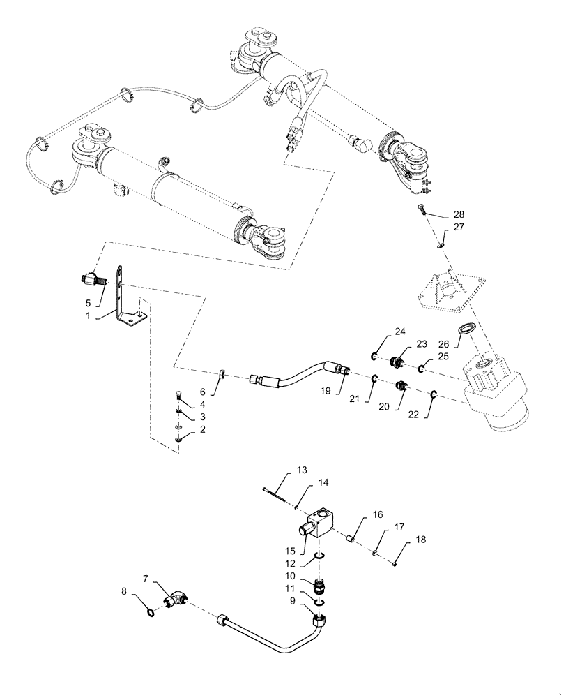 Схема запчастей Case 921F - (41.216.AV[03]) - STEERING CYLINDER INSTALLATION (41) - STEERING