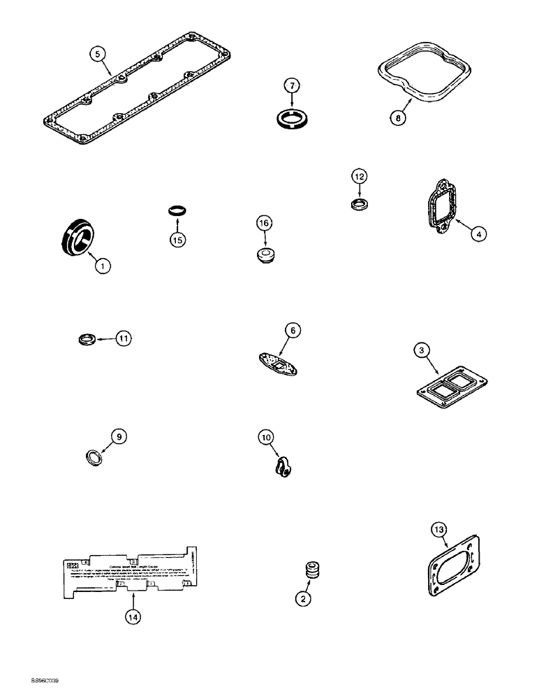 Схема запчастей Case 590SL - (2-46) - GASKET KIT, 4T-390 ENGINE, VALVE GRIND (02) - ENGINE