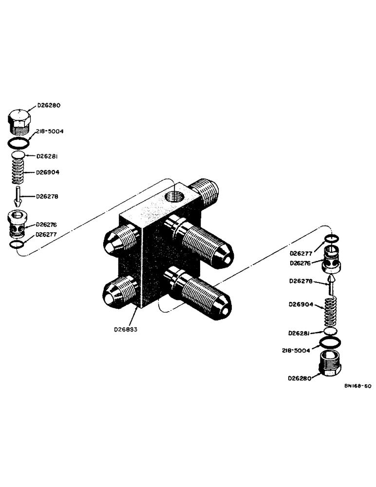 Схема запчастей Case 31 - (110) - D26883 CRISS-CROSS RELIEF VALVE 