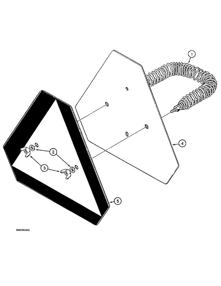 Схема запчастей Case 570LXT - (9-166) - SLOW MOVING VEHICLE EMBLEM (09) - CHASSIS/ATTACHMENTS