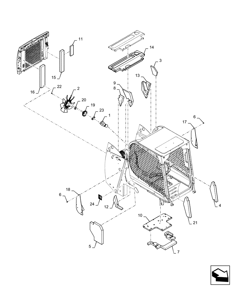 Схема запчастей Case SR130 - (88.100.10[21]) - ENGINE ACCESSORIES EU/OPEN EU (SR130) (88) - ACCESSORIES