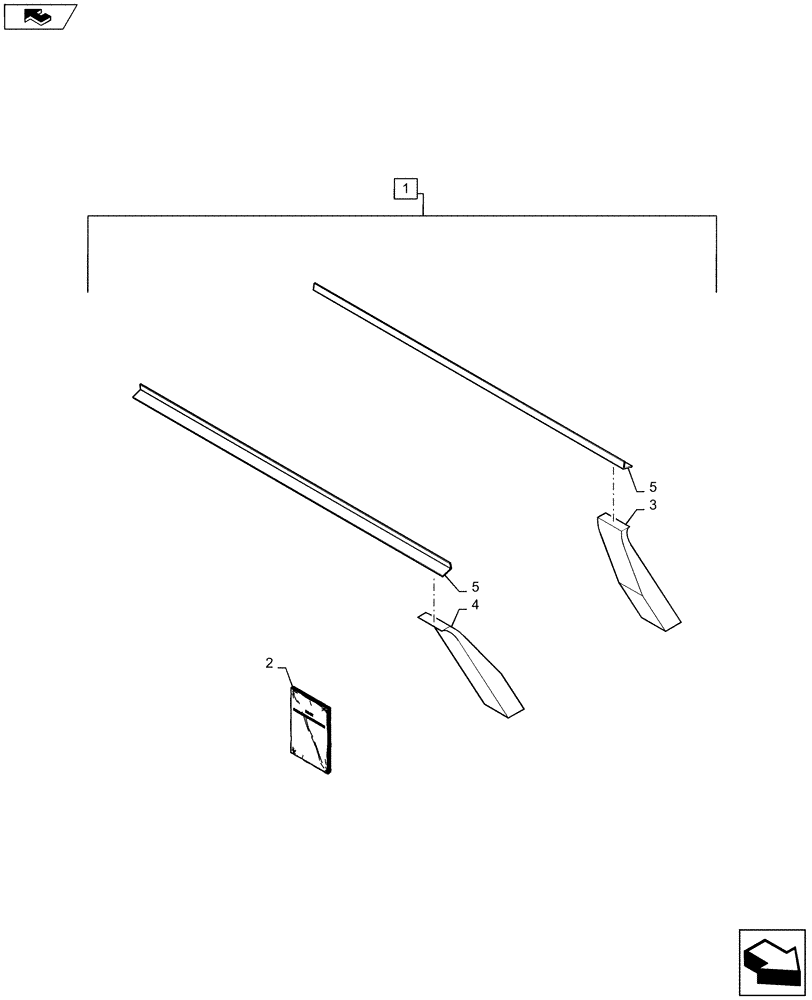 Схема запчастей Case TV380 - (88.100.90[03]) - DIA, KIT, CAB SEAL, SIDES (88) - ACCESSORIES