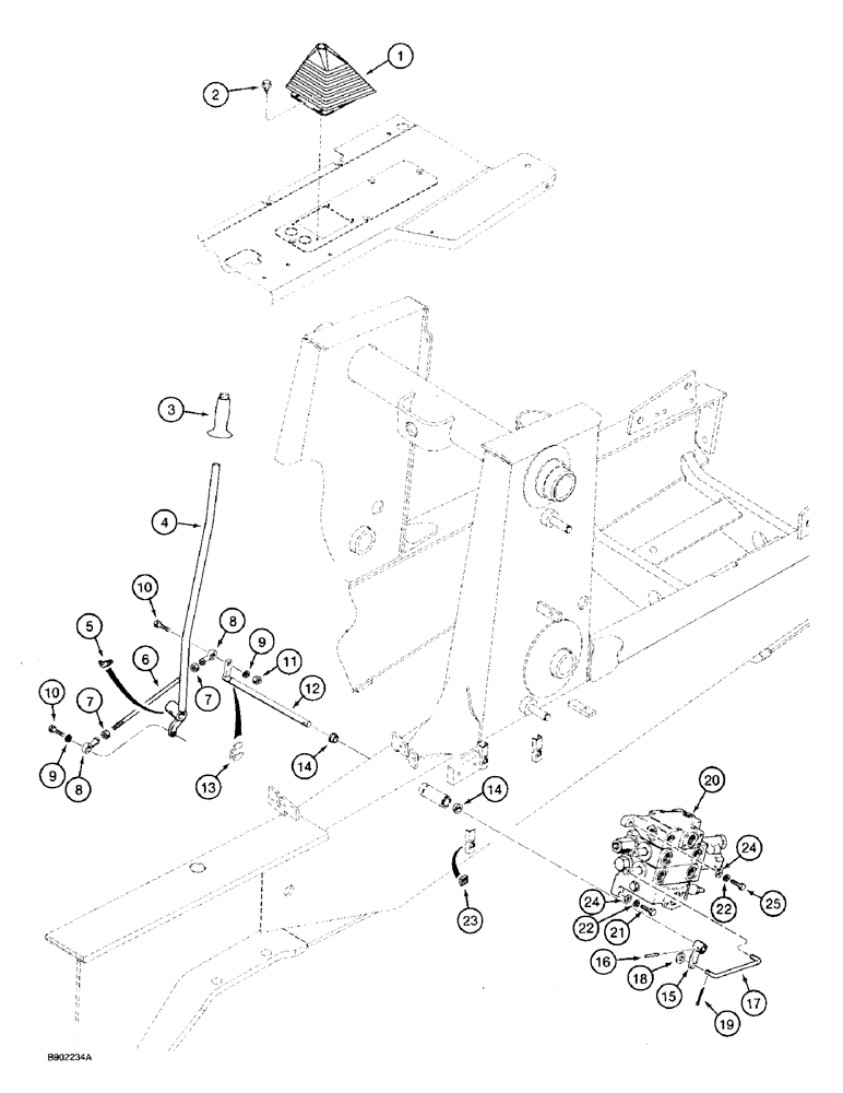 Схема запчастей Case 580SK - (9-002) - LOADER LIFT CONTROL (09) - CHASSIS/ATTACHMENTS