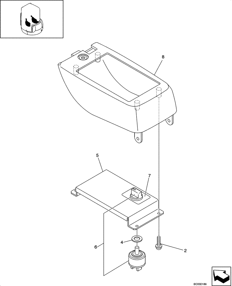 Схема запчастей Case CX47 - (09-38[00]) - PANEL ASSY - LEFT HAND - CAB (09) - CHASSIS/ATTACHMENTS