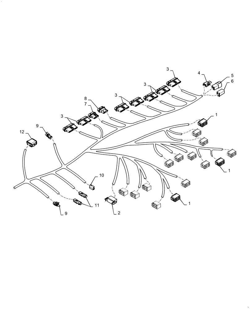 Схема запчастей Case 821F - (55.510.AF[02]) - CAB MAIN WIRE HARNESS ASSEMBLY (55) - ELECTRICAL SYSTEMS