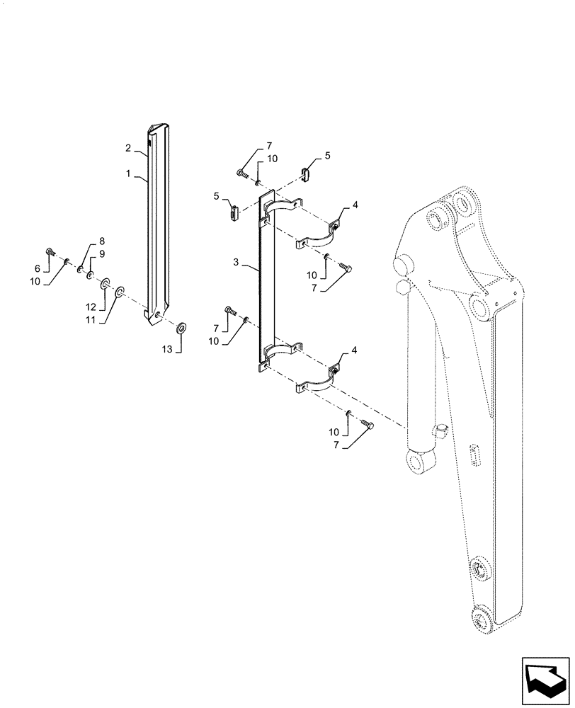 Схема запчастей Case CX36B - (01-087[04]) - COVER ASSY (BUCKET) PX15-21158 - 22322 (90) - PLATFORM, CAB, BODYWORK AND DECALS