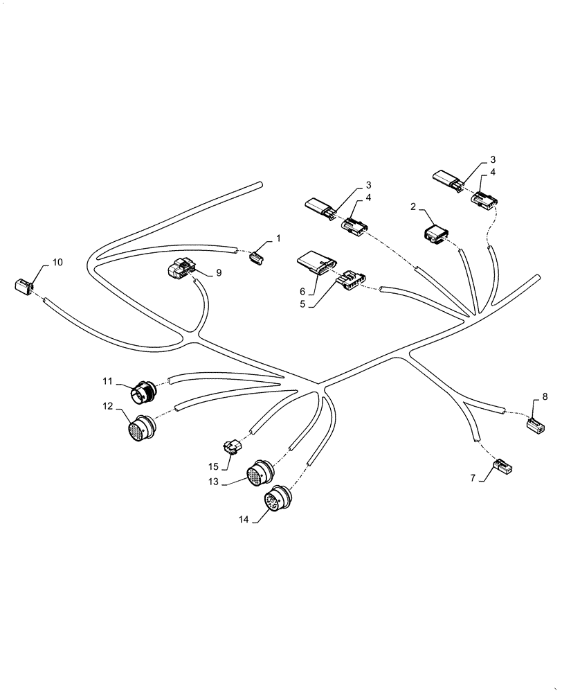 Схема запчастей Case 821F - (55.510.AF[04]) - CAB MAIN WIRE HARNESS ASSEMBLY (55) - ELECTRICAL SYSTEMS