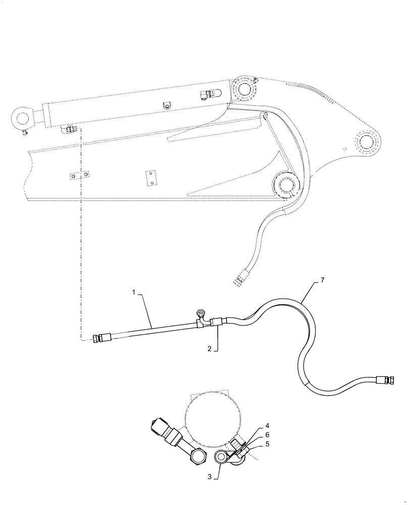 Схема запчастей Case CX36B - (03-022[02]) - HYD LINES, ARM (1.32M), (BUCKET) (35) - HYDRAULIC SYSTEMS