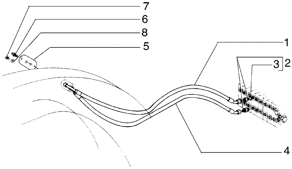 Схема запчастей Case 885B - (08-09[01]) - MOLBOARD HYDRAULIC SYSTEM (08) - HYDRAULICS