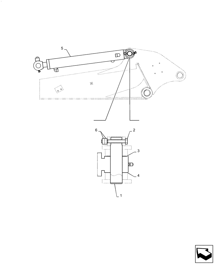 Схема запчастей Case CX36B - (03-005[05]) - CYLINDER INSTALL, (BUCKET) - SN PX15-21158 - 22322 (35) - HYDRAULIC SYSTEMS