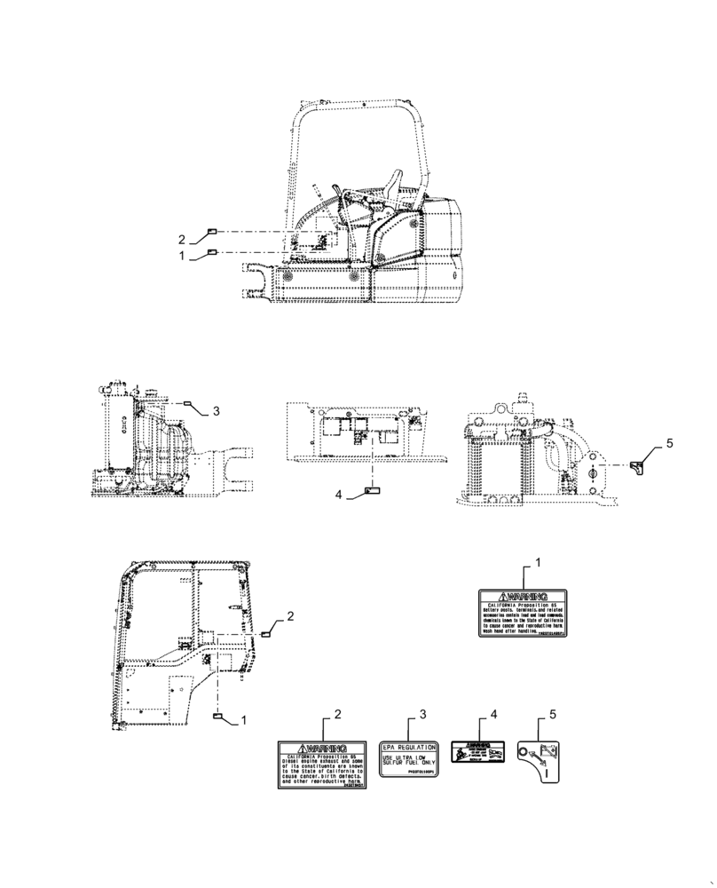 Схема запчастей Case CX36B - (90.108.AC[09]) - DECAL, COMMON (90) - PLATFORM, CAB, BODYWORK AND DECALS