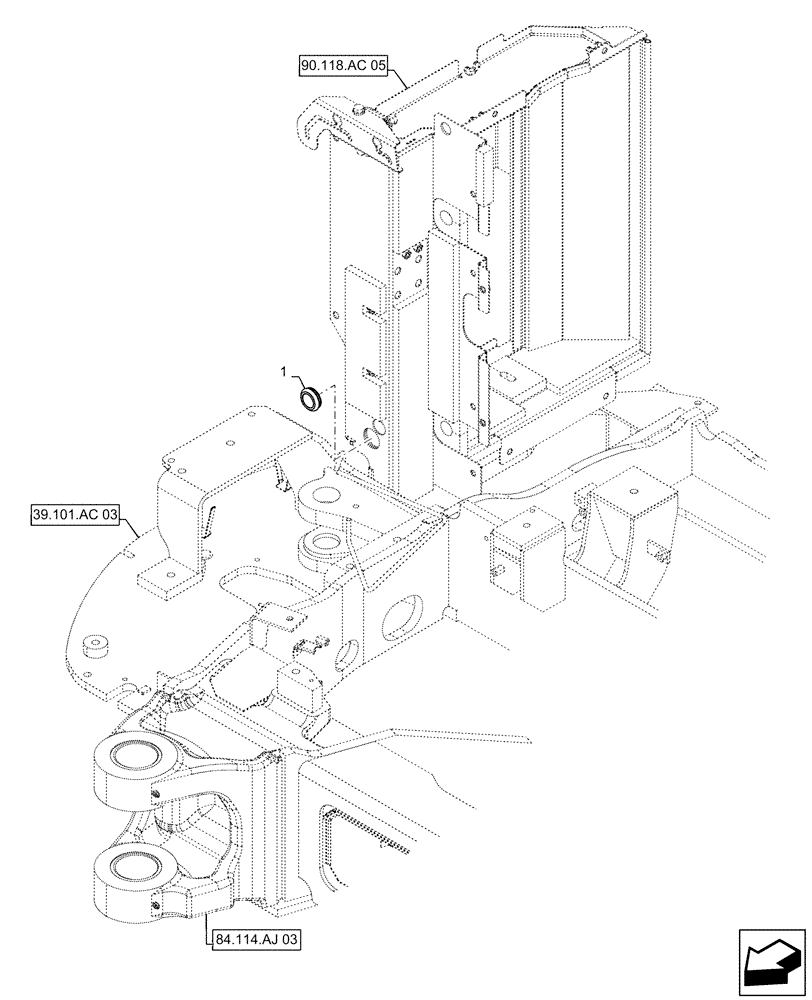 Схема запчастей Case CX55B - (84.910.AA[06]) - CAP ASSY, CANOPY (84) - BOOMS, DIPPERS & BUCKETS