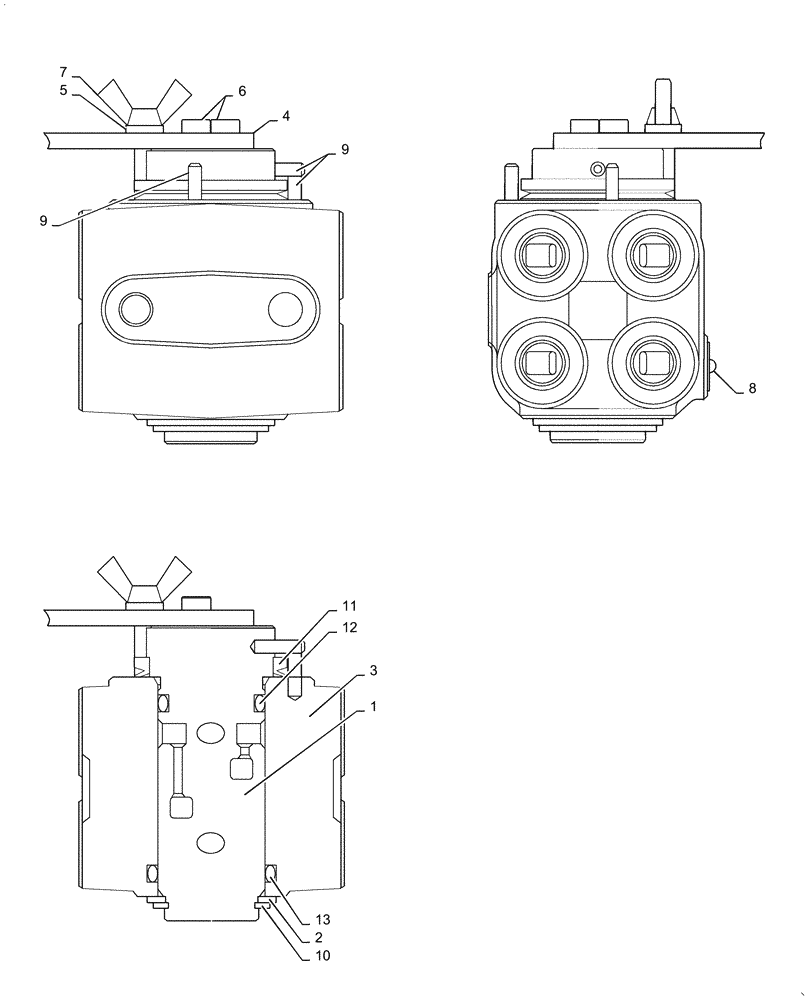 Схема запчастей Case CX36B - (01-034[04]) - VALVE INSTALL (BHL MULTI) - SN PX15-21962 (35) - HYDRAULIC SYSTEMS