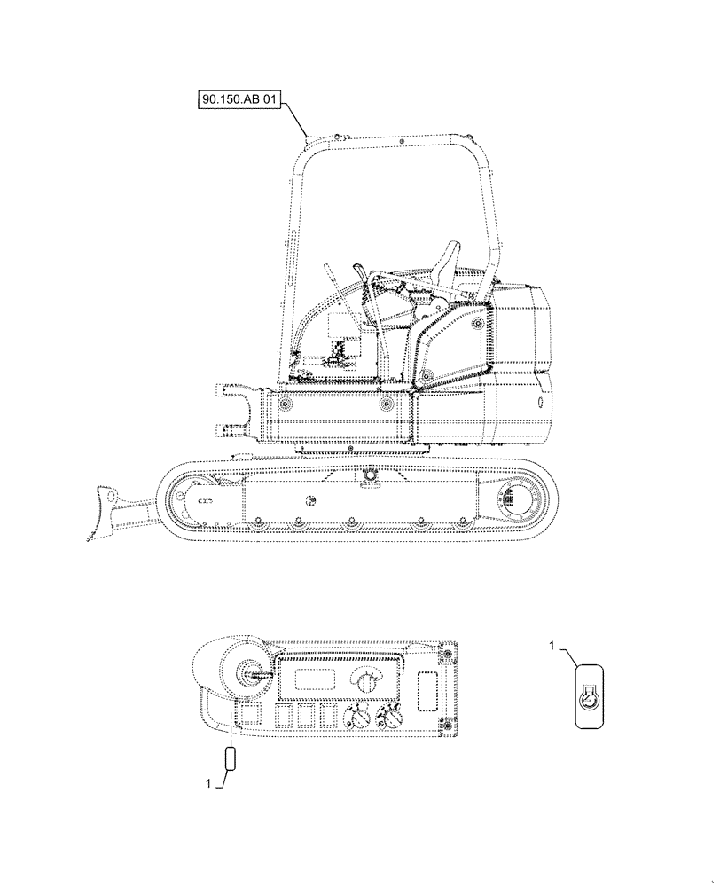 Схема запчастей Case CX55B - (90.108.AC[04]) - DECAL, DECEL (90) - PLATFORM, CAB, BODYWORK AND DECALS