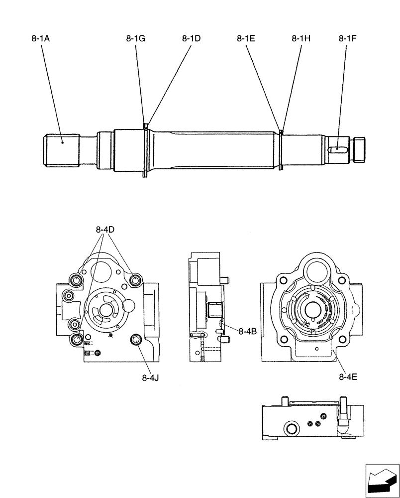 Схема запчастей Case CX31B - (01-025[03]) - POWER TAKE-OFF ASSY (35) - HYDRAULIC SYSTEMS