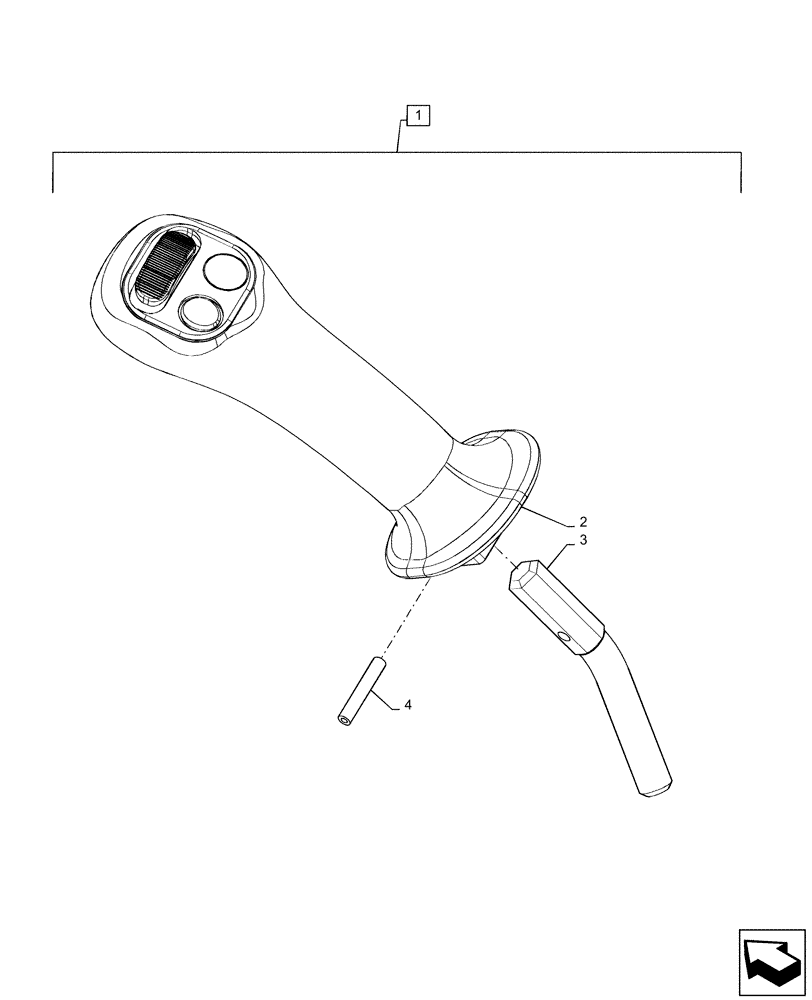 Схема запчастей Case CX55B - (35.355.AK[02]) - GRIP ASSY (SLIDE SWITCH + ON, OFF SWITCH) (35) - HYDRAULIC SYSTEMS