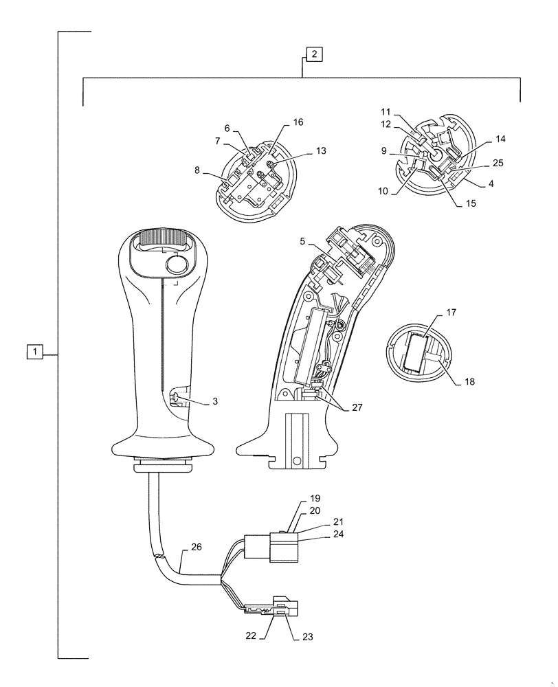 Схема запчастей Case CX55B - (35.355.AK[10]) - GRIP, ASSY, NIBBLER & BREAKER & ROTARY (35) - HYDRAULIC SYSTEMS