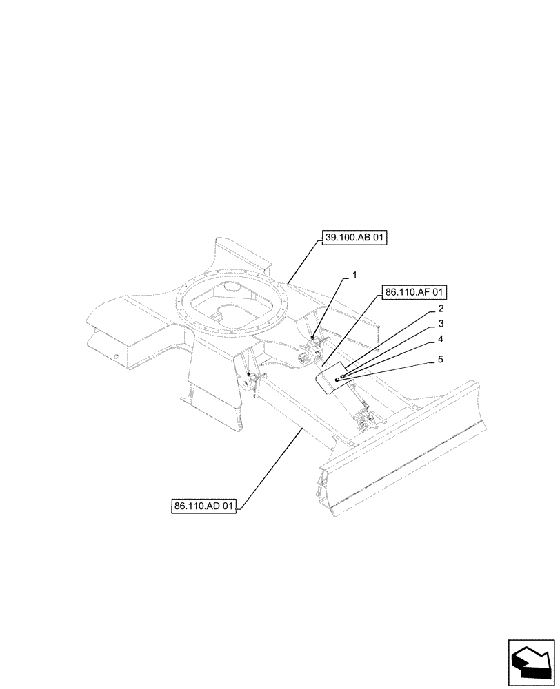 Схема запчастей Case CX55B - (86.110.AD[03]) - DOZER BLADE, GROUP (86) - DOZER