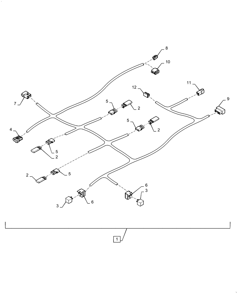 Схема запчастей Case 921F - (55.512.CL[04]) - JOYSTICK STEERING HARNESS ASSEMBLY (55) - ELECTRICAL SYSTEMS