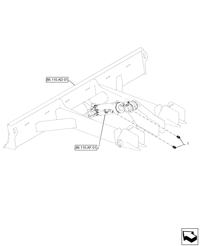 Схема запчастей Case CX55B - (35.736.AA[01]) - HYD CONNECTOR, DOZER, CYLINDER (35) - HYDRAULIC SYSTEMS