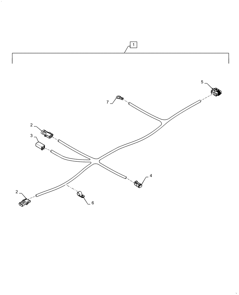 Схема запчастей Case 821F - (55.512.CL[03]) - JOYSTICK STEERING FRAME HARNESS ASSEMBLY (55) - ELECTRICAL SYSTEMS