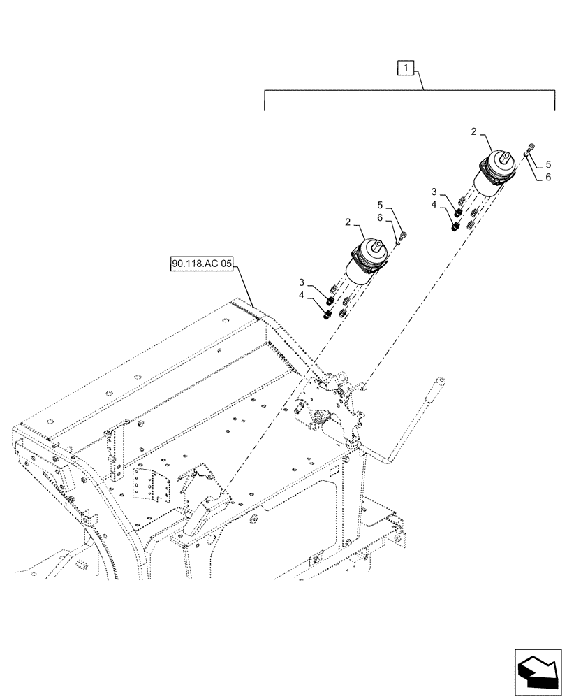 Схема запчастей Case CX55B - (35.355.AH[01]) - HAND CONTROL VALVE (35) - HYDRAULIC SYSTEMS