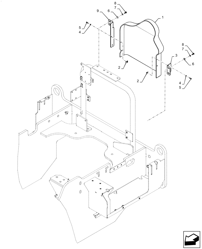 Схема запчастей Case 821F - (10.102.AA[01]) - DRIVE BELT COVER, WITH AIR CONDITIONING (10) - ENGINE