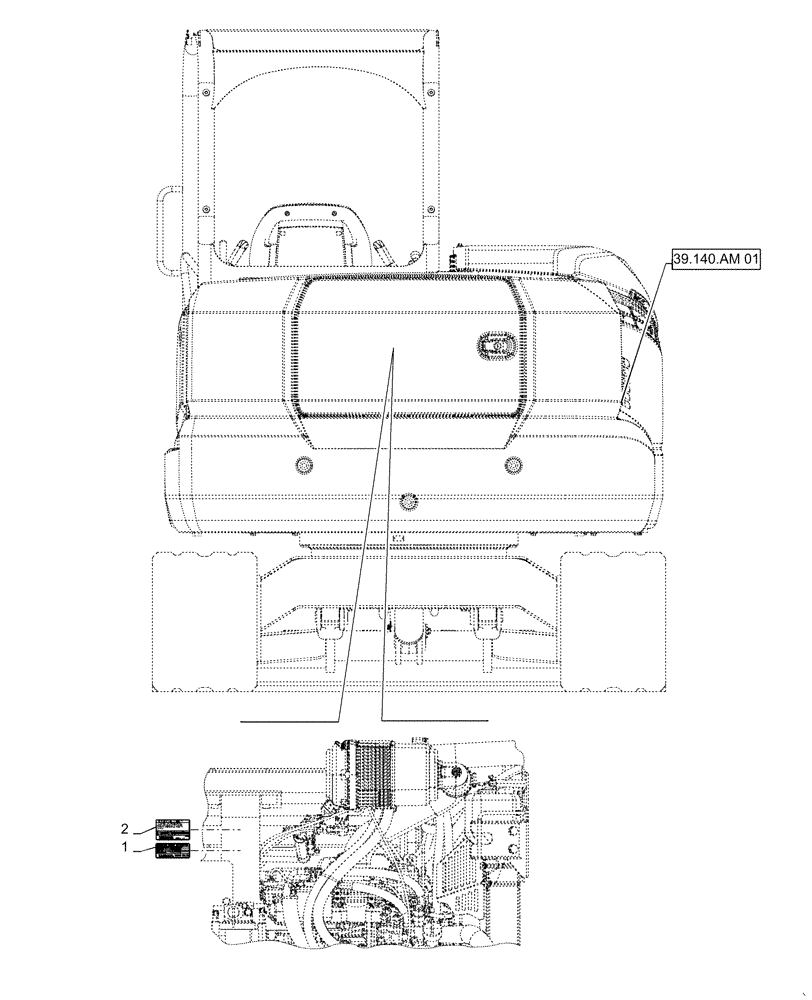 Схема запчастей Case CX55B - (90.108.AF[02]) - NAME PLATE INSTALL - DECALS (90) - PLATFORM, CAB, BODYWORK AND DECALS