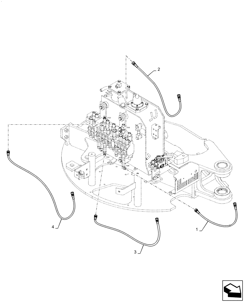 Схема запчастей Case CX36B - (01-054[03]) - CONTROL LINES, MULTI (BHL MULTI) - SN PX15-21962 (35) - HYDRAULIC SYSTEMS