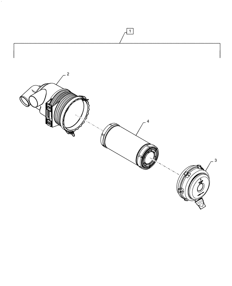 Схема запчастей Case CX55B - (10.202.AB[02]) - AIR CLEANER, ASSY (10) - ENGINE