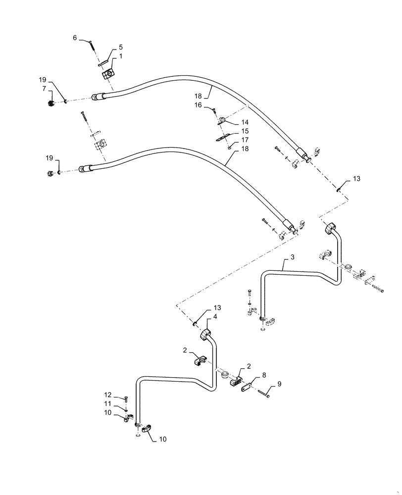 Схема запчастей Case 921F - (35.359.AE) - ACCESSORY LINE INSTALLATION, XR/LR (35) - HYDRAULIC SYSTEMS