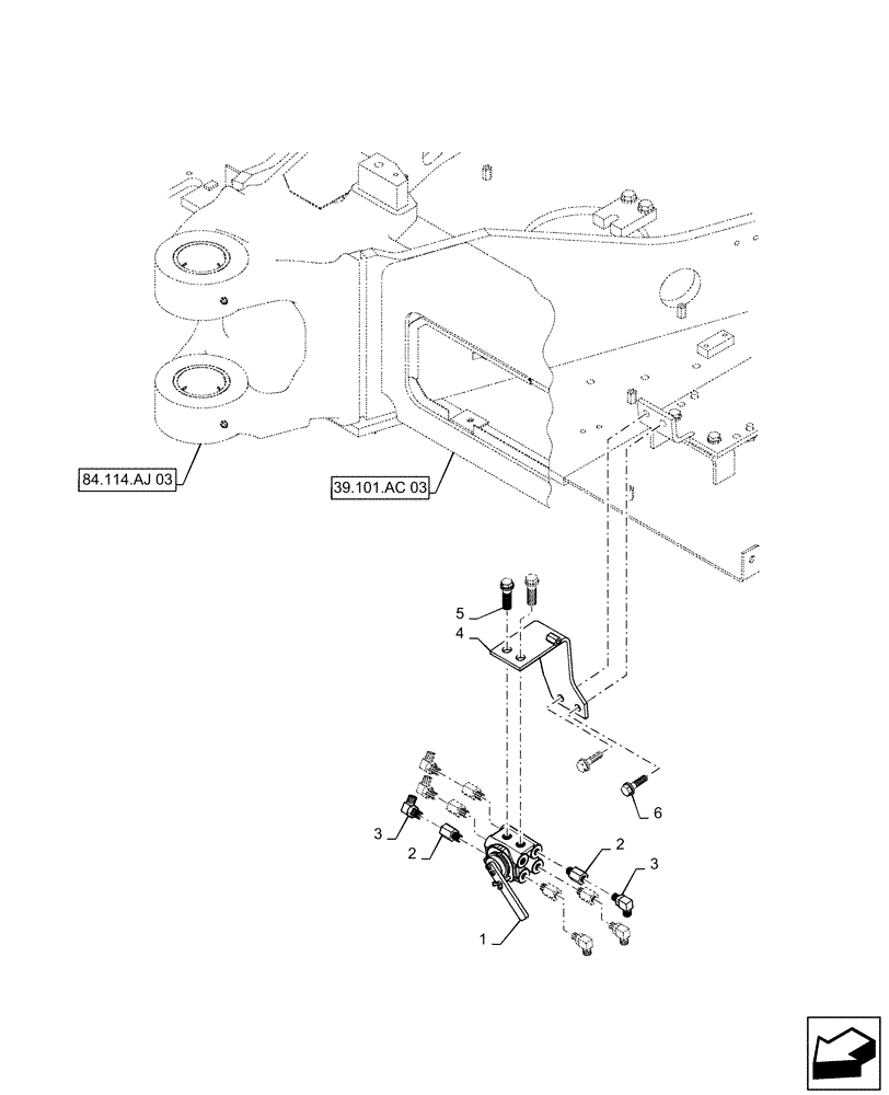 Схема запчастей Case CX55B - (35.310.AA[17]) - SELECTOR, VALVE (BHL MULTI) (35) - HYDRAULIC SYSTEMS