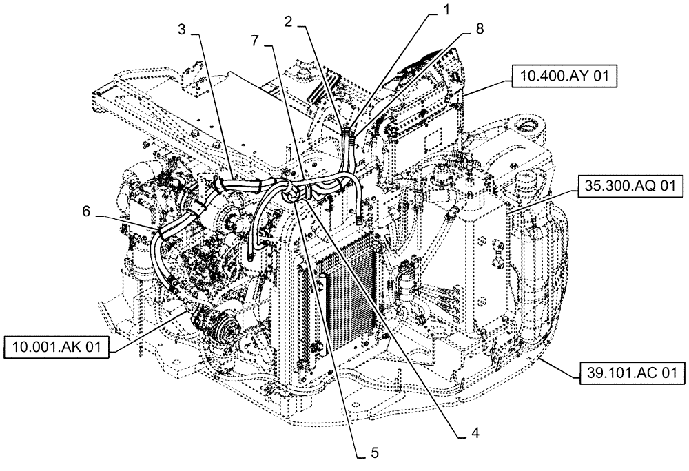 Схема запчастей Case CX55B - (50.200.AA[01]) - AIR CONDITIONING, MOUNTING (50) - CAB CLIMATE CONTROL